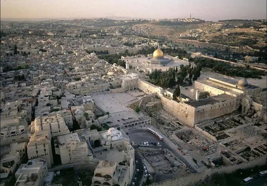 Vista de Jerusalén desde el cielo